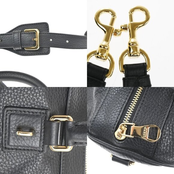 LOEWE Logo Anagram 2Way Shoulder Hand Bag Leather Black GHW Spain 95RL702 - Picture 14 of 16